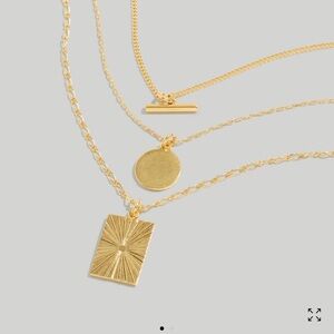 Gold Layered Necklace Set by Madewell